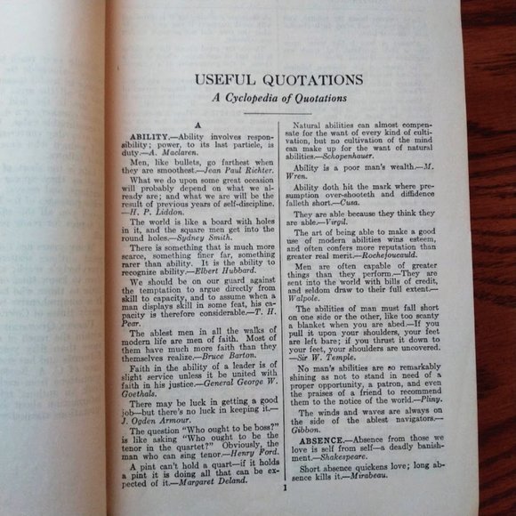 Vintage 'Useful Quotations A Cyclopedia of Quotations' 1936 - Picture 7 of 9